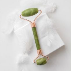 FLUFF Rose Quartz Gezichtsmassage Roller - Groen