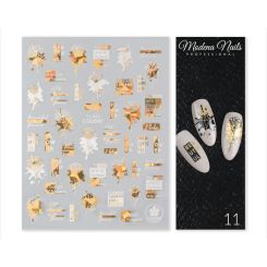 Modena Nails Nail Art Stickers Gold Glam #11
