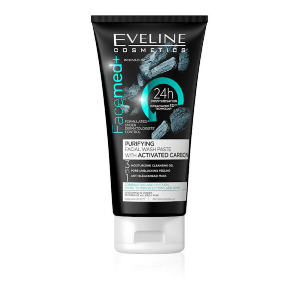 Eveline Cosmetics Facemed+ Purifying Facial Wash Paste With Activated Carbon 150ml