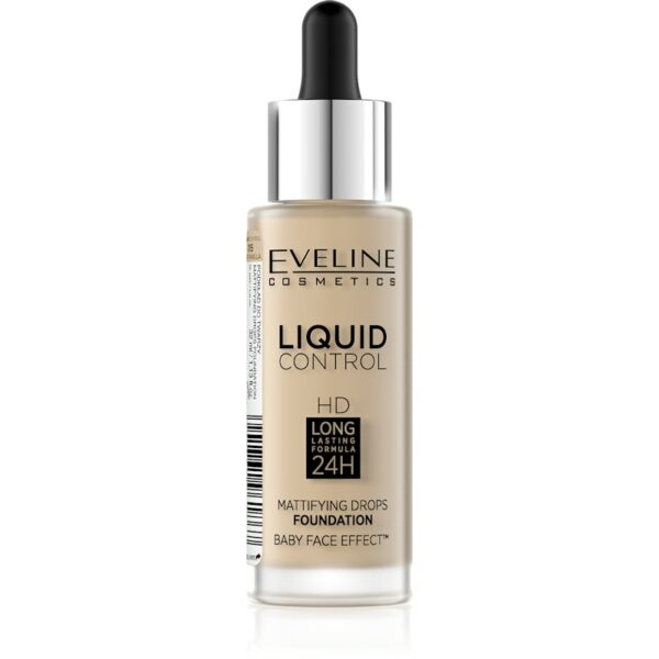 Eveline Cosmetics Liquid Control Foundation With Dropper 015 Vanilla Beige 32ml.