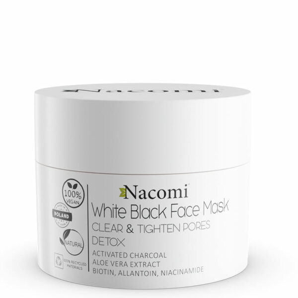 Nacomi White & Black Face Mask Deep Cleansing, Purifying, Detoxifying 50ml.