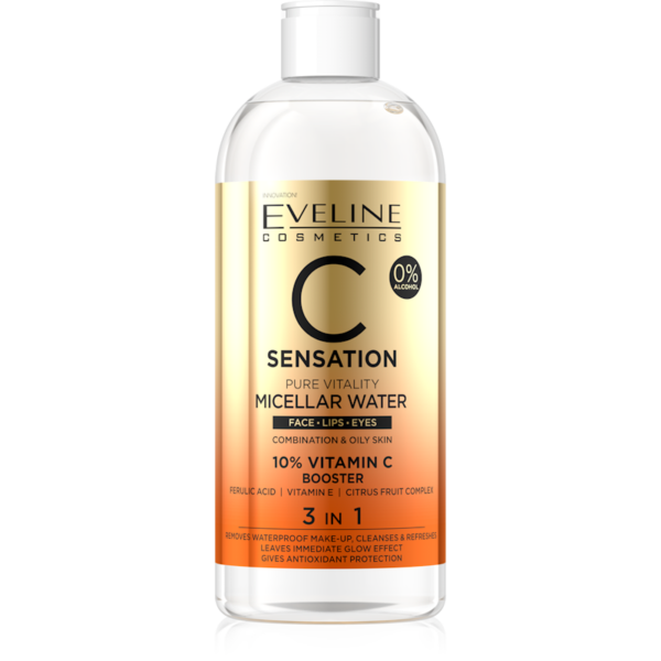 Eveline Cosmetics C Sensation Pure Vitality Micellar Water 3in1 400ml.