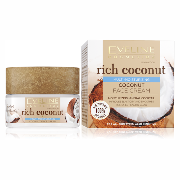 Eveline Cosmetics Rich Coconut Multi-moisturizing Coconut Face Cream 50ml.