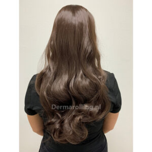Dermarolling Clip In Half Wig Hairextensions 61cm. (24inch) - Bruin #10