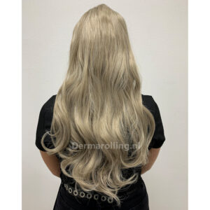 Dermarolling Clip In Half Wig Hairextensions 61cm. (24inch) - Donker Blond #8
