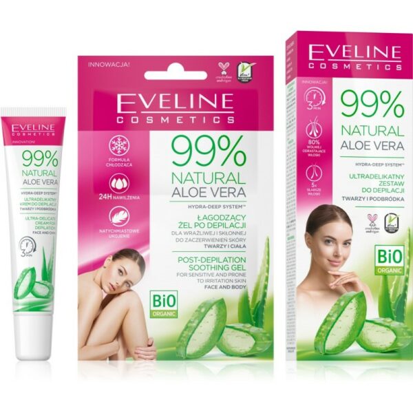 Eveline Cosmetics 99% Aloë Vera Ontharingsset Gezicht en Kin