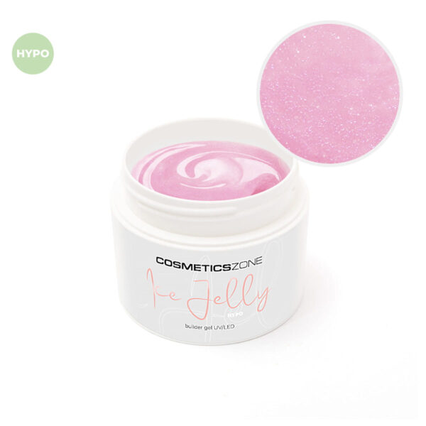 Cosmetics Zone ICE JELLY – Hypoallergene UV/LED Gel Pink Mask Glitter 15ml.