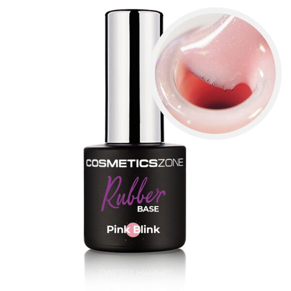 Cosmetics Zone UV/LED Rubber Base – Pink Blink 7ml.