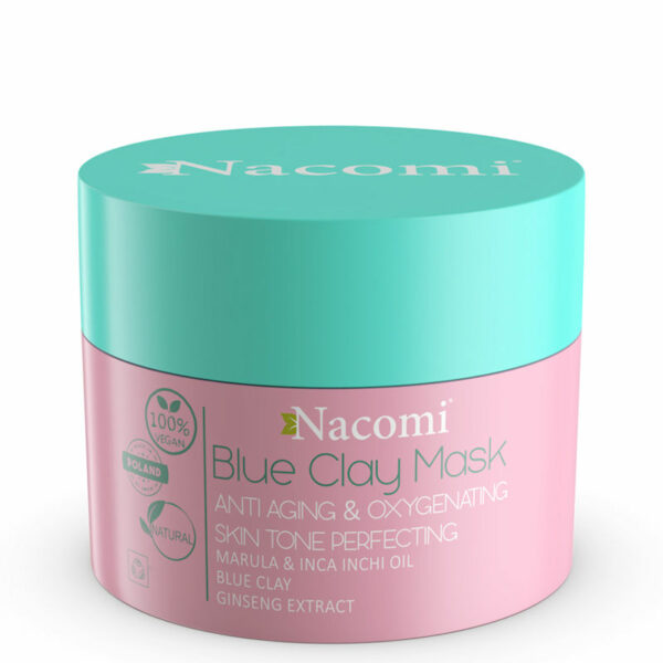 Nacomi Blue Clay Mask Anti-Aging Oxygenating Skin Tone Perfecting 50ml.