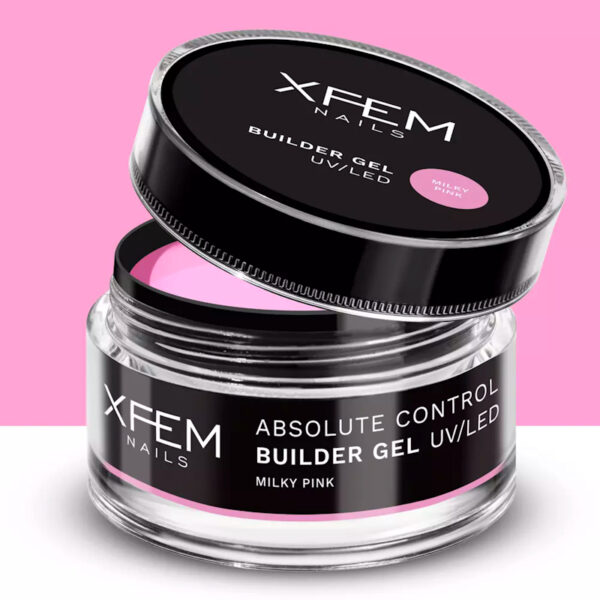 XFEM UV/LED Builder Gel Cover Milky Pink 50ml.