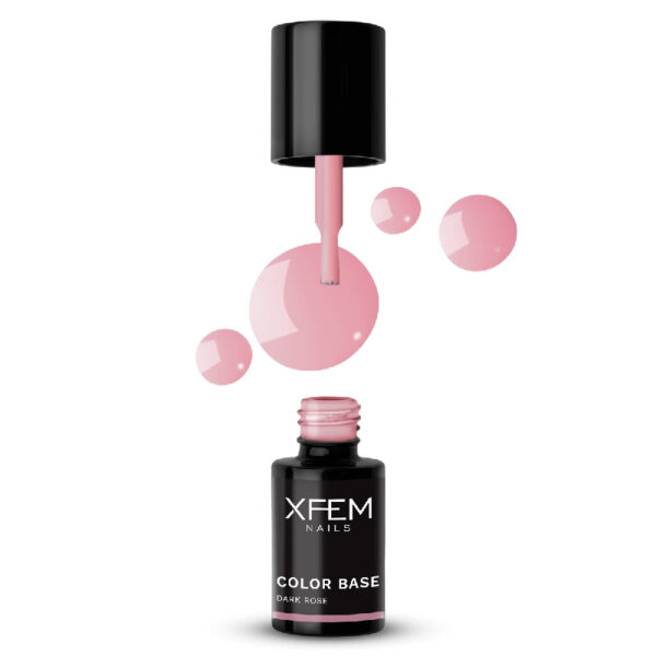 XFEM UV/LED Hybrid Gellak Base No.5 6ml. #Dark Rose