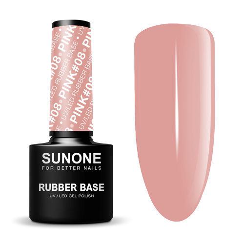 SUNONE UV/LED Rubber Base Pink #08 5ml.