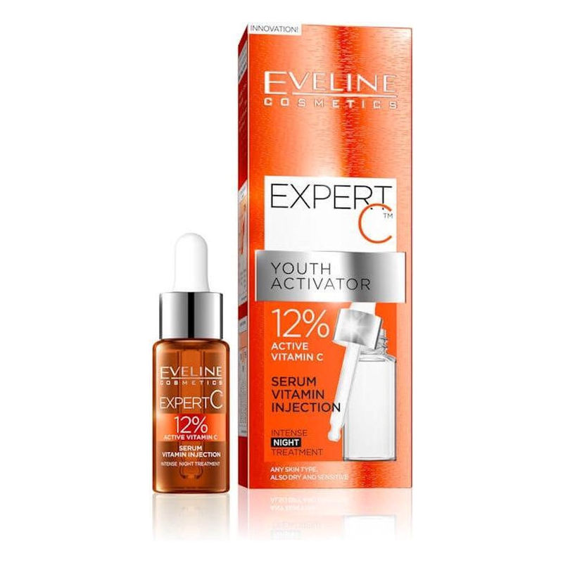 Eveline Cosmetics Expert C Youth Activator Serum Vitamin Injection Night 18ml.