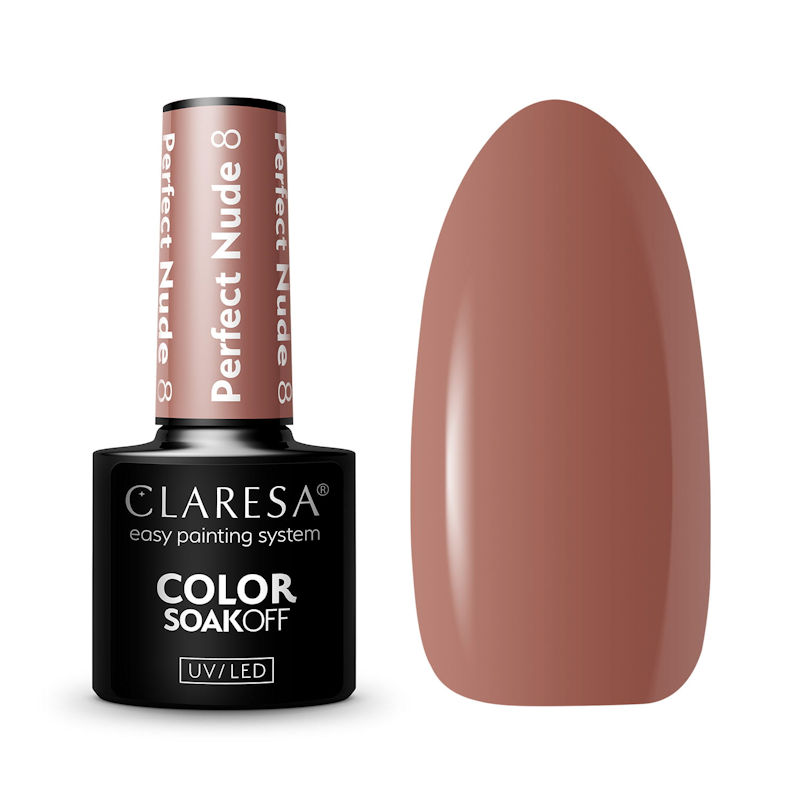Claresa UV/LED Gellak Perfect Nude #8 – 5ml.