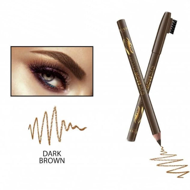 REVERS® Eye Brow Stylist Long Lasting Brow Pencil & Brush #03 Dark Brown