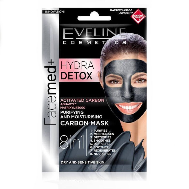 Eveline Cosmetics Facemed+ Hydra Detox Purifying & Moisturising Carbon Mask 2x5ml. #5