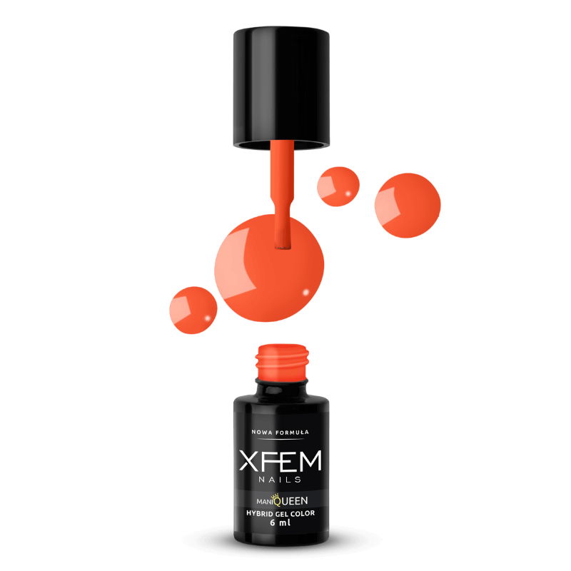 XFEM Oranje UV/LED Hybrid Gellak 6ml. #076
