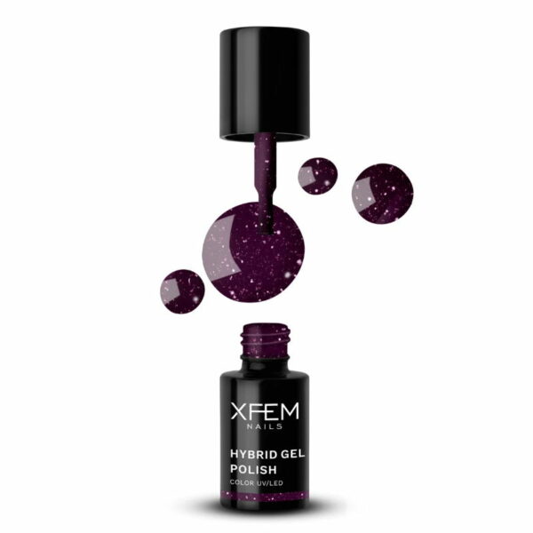 XFEM UV/LED Hybrid Gellak 6ml. #0150 Blueberry Mousse