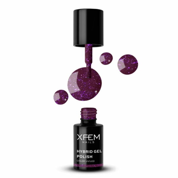 XFEM UV/LED Hybrid Gellak 6ml. #0160 Plummy Violet