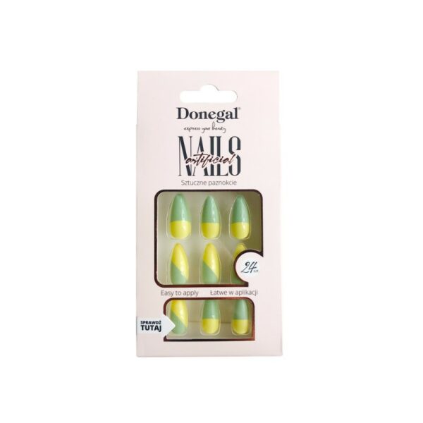 Donegal Decorated Artificial Nails Nepnagels GeelGroen 24st. - 3108