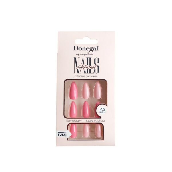 Donegal Decorated Artificial Nails Nepnagels NudeFramboos 24st. - 3114