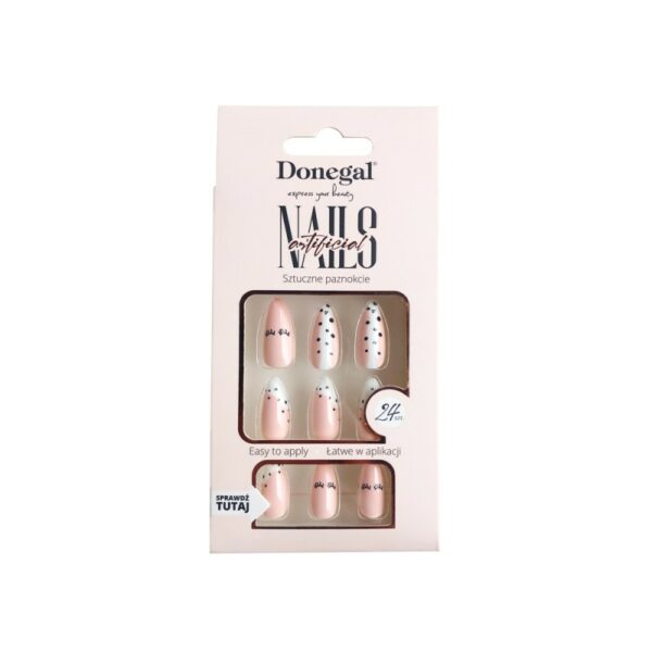 Donegal Decorated Artificial Nails Nepnagels Romance Dots 24st. - 3109
