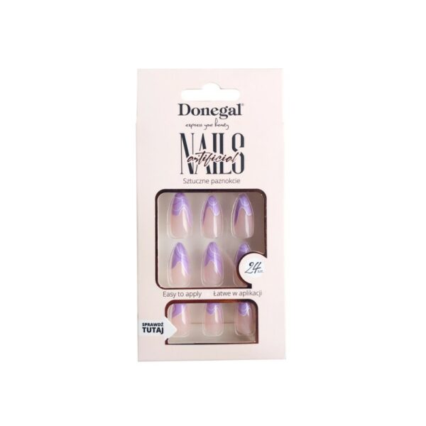 Donegal Decorated Artificial Nails Nepnagels Space Lavendel 24st. - 3110